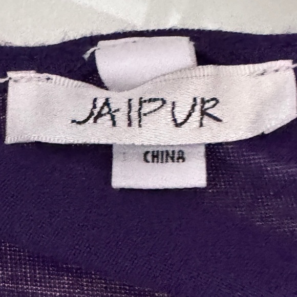 💜 Vintage Stunning Jaipur Purple Sleeveless Top with Satin Front Pleats - Size L - Picture 15 of 15